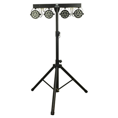 Micro RGBW Four LED Par Can Lighting Set with Stand