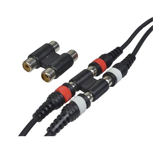 Dual Phono/RCA Sockets Joiner Extend Stereo RCA-Phono Cables