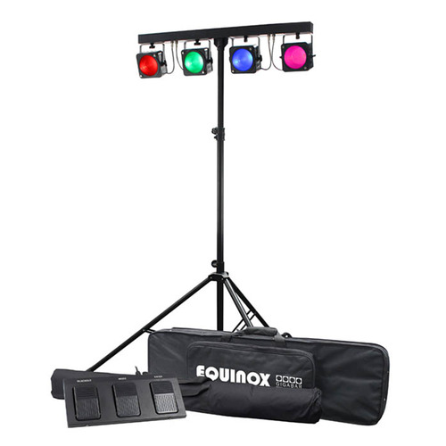 Equinox Gigabar RGB COB ParBar Stage Lighting Set with Stand and Foot Controller