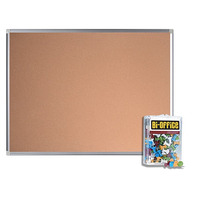 Image of Bi-Office Cork 2400x1200mm Noticeboard Aluminium Frame and pins