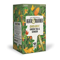Image of Heath & Heather Organic Green Tea & Ginger - 20 Teabags