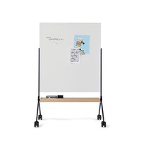 Image of Draft Mobile Double Sided Whiteboard with Black Stained Box
