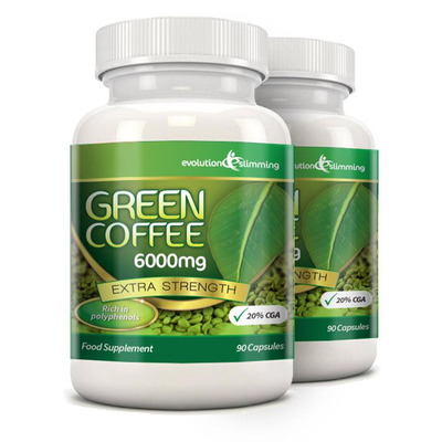 Green Coffee Bean Pure 6000mg with 20% CGA - 180 Capsules (2 Months)
