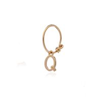 Image of This is Me Gold Mini Hoop Earring - Letter Q