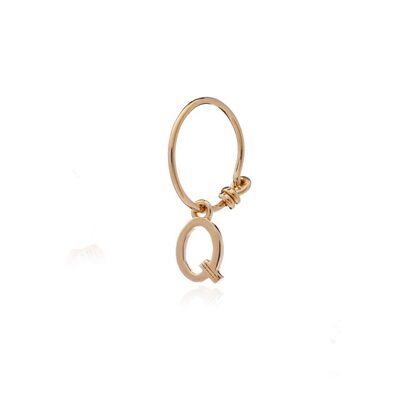 This is Me Gold Mini Hoop Earring - Letter Q