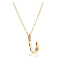 Image of This Is Me &#039;U&#039; Alphabet Necklace - Gold