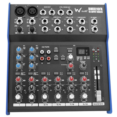 10 Channel Stage Mixer by W Audio