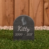 Image of Pet Gravestone with PHOTO &pipe; 19 x 11cm &pipe; smooth grey slate