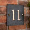 Image of Square Rustic Slate House Number - 20 x 20cm
