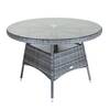 Image of Charles Bentley 4 Seater Round Rattan Dining Table - Grey / Natural Grey