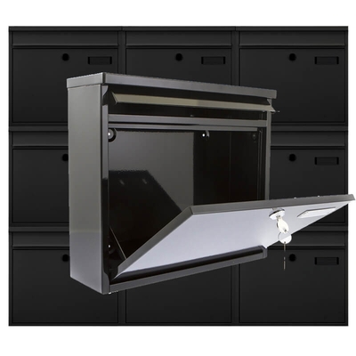 Multiple Ouse Black Mailboxes for Communal Areas