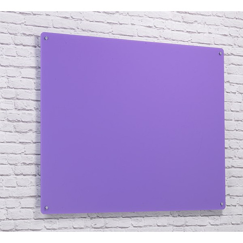 Wall Mounted Glass Board 600 x 450mm Lilac