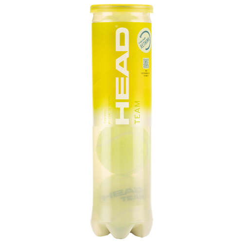 Sweatband.com Head Team Tennis Balls - Tube of 4