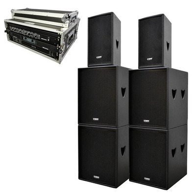 Large PA system 2700w RMS Includes; Amp Rack