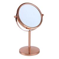 Image of 5x Magnification Rose Gold Pedestal Mirror