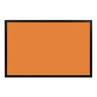Image of NEW Coloured Cork Board with Black Frame 600 x 450mm ORANGE