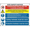 Image of ASEC Composite Site Safety Poster 800mm x 600mm PVC Sign - Single Poster