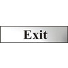 Image of ASEC Exit 200mm x 50mm Chrome Self Adhesive Sign - 1 Per Sheet