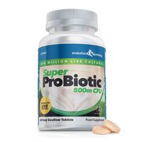Image of Super Probiotic 500 Million Live Cultures Suitable for Vegetarians & Vegans - 180 Tablets