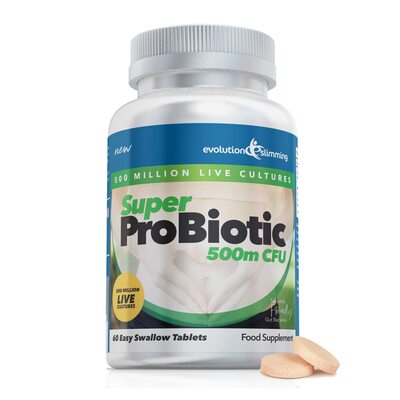 Super Probiotic 500 Million Live Cultures Suitable for Vegetarians & Vegans - 60 Tablets