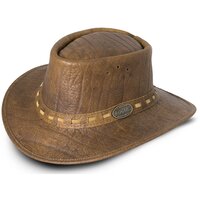 Image of Rogue African Buffalo Leather Safari / Cowboy Hat - XS (52 - 53 cm) N/A Brown