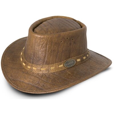 Rogue African Buffalo Leather Safari / Cowboy Hat - XS (52 - 53 cm) N/A Brown