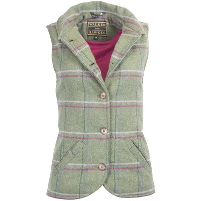 Walker & Hawkes Ladies’ Pink Stripe Ashby Tweed Waistcoat / Gilet - 8