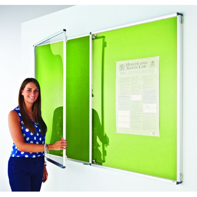 Eco-Sound Tamperproof Blazemaster Noticeboard 1800 x 1200mm Lime
