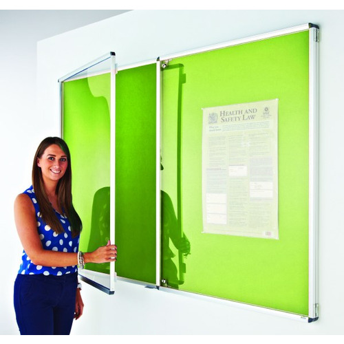 Eco-Sound Tamperproof Blazemaster Noticeboard 1500 x 1200mm Lime
