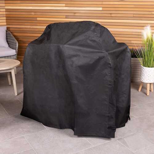 Universal Waterproof Premium Gas Charcoal BBQ Cover Medium 3-4 Burner - Black