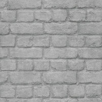 Image of Silver Brick Effect Wallpaper Rasch 226751