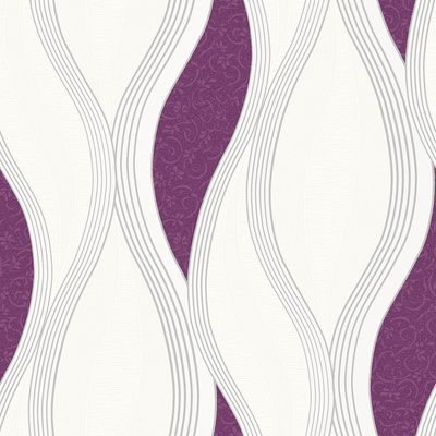 Wave Embossed Textured Wallpaper Purple - Direct Wallpapers E62006