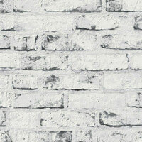 Image of New England Rustic Brick Wallpaper White AS Creation 9078-37