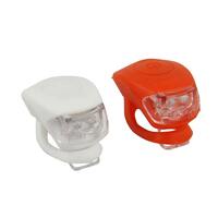 Image of BTR Silicone Bicycle Front and Rear LED Bike Lights. 1 Red & 1 White