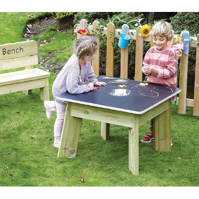 Outdoor Chalkboard Table