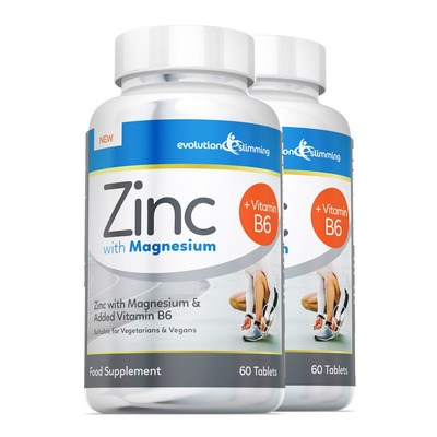 Zinc Tablets with Magnesium & Vitamin B6, Suitable for Vegans & Vegetarians - 120 Tablets