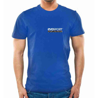 Image of EvoSport Blue 100% Cotton T-Shirt - Small