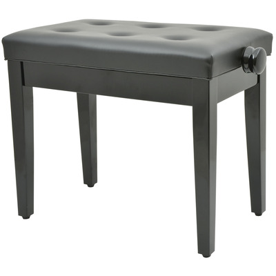 Height Adjustable Piano Bench Black
