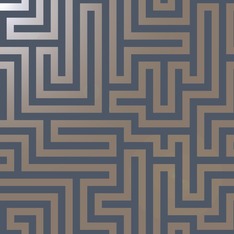 Glistening Maze Wallpaper Navy / Gold Holden 12913
