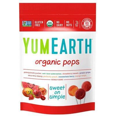 Yum Earth - 14 Organic Assorted Flavour Fruit Lollipops (85g)