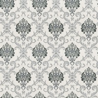 Image of Duplex Damask Wallpaper Grey / Silver Debona 5022