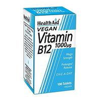 Image of Health Aid Vitamin B12 (Cyanocobalamin) 1000iu Prolonged Release 100tabs