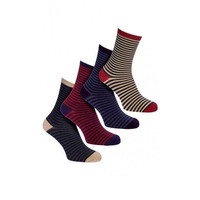 Image of Bam - Bam Men's Wide Luxury Stripey Socks - Stripes (4 Stripes) (1pair x 24)
