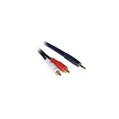 C2G 15m Velocity 3.5mm Stereo Male to Dual RCA Male Y-Cable
