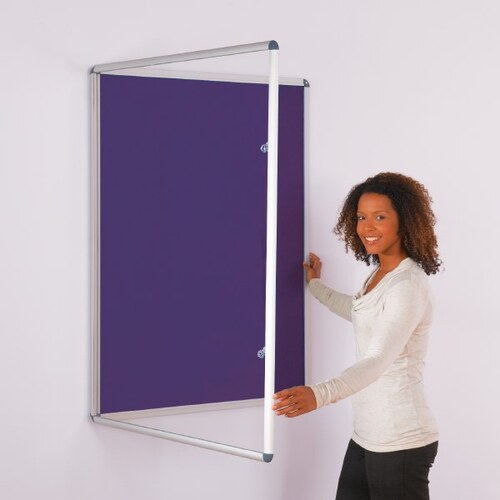 ColourPlus Tamperproof Noticeboard 1200x1200mm Purple