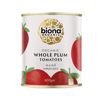 Image of Biona Organic Whole Plum Peeled Tomatoes 800g