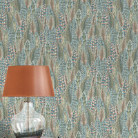 Image of Amazonia Amherst Coral Blue Wallpaper Holden 91302