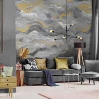 Image of Amazonia Sierra Charcoal Gold Mural Holden 99347
