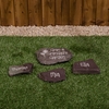 Image of Personalised family garden ornament (1 large pebble + 3 small pebbles)