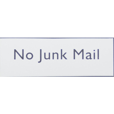 No Junk mail Sign